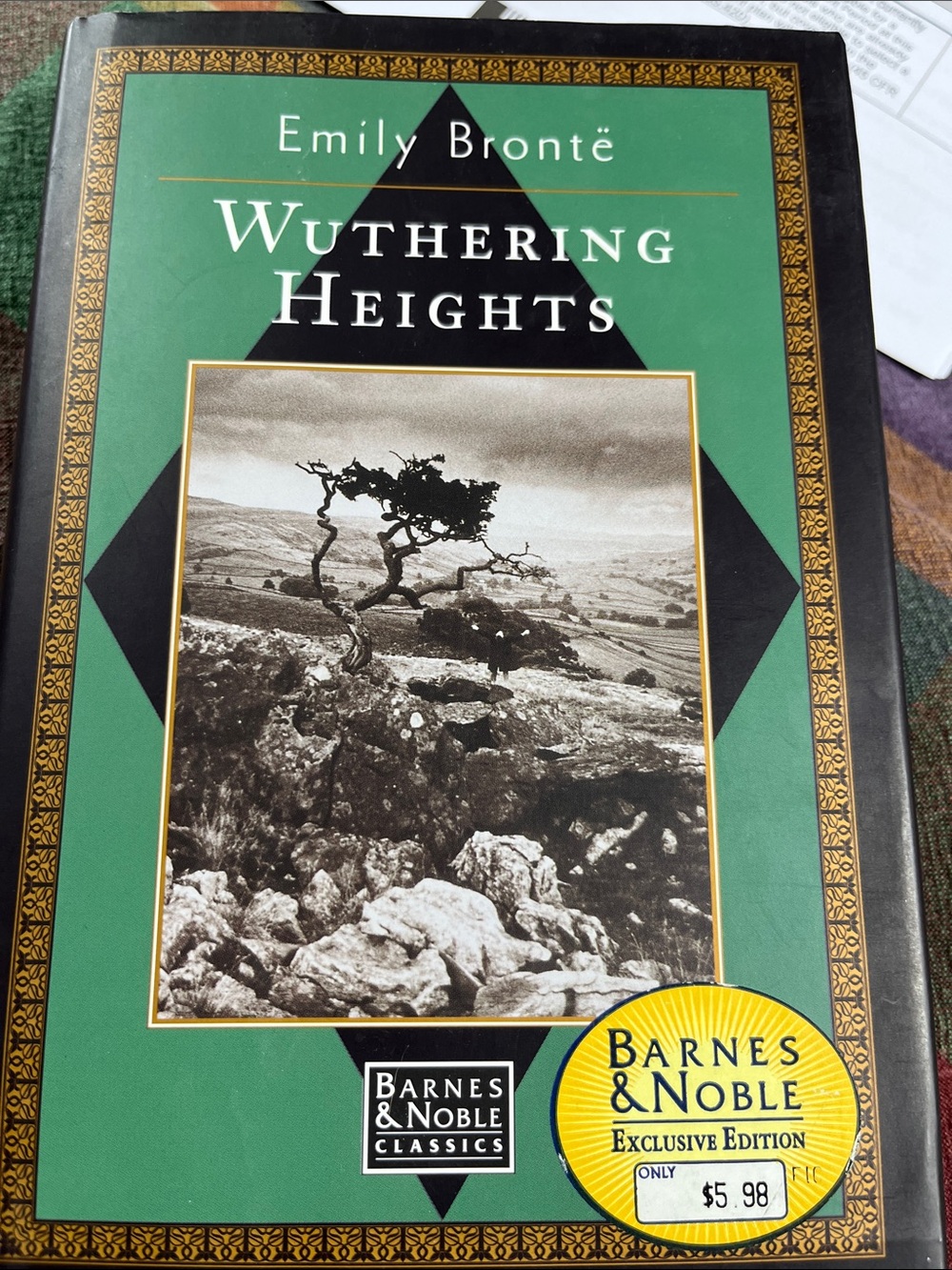 Barnes & Noble Wuthering Heights Green and Black Classic Hardcover